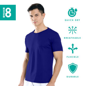 Prime8 x 888.co Aerofit Roundneck Shortsleeve Microfiber Dryfit Tshirt Jersey Sport Baju T Shirt Men Women ROYAL BLUE