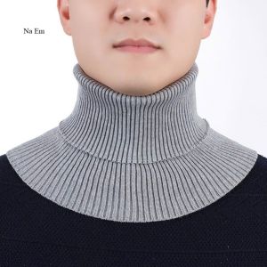 Cổ Áo Len Nam Giữ Ấm Cao Cấp Dạng Cổ Lọ Rời Co Giãn Mềm Mịn Phong Cách Hàn Quốc Dễ Phối Đồ Thu Đông Freesize