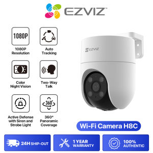 EZVIZ H8C 2MP Outdoor CCTV Camera 2way Talk Color Night 512g MicroSd 360° Pan Tilt Waterproof Home Security