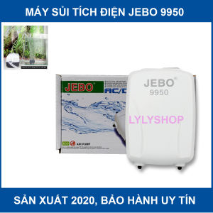 Máy sủi oxy tích điện 2 vòi ĐỀ PHÒNG CÚP ĐIỆN hiệu JEBO 9950 thích hợp cho hồ cá cảnh hồ thủy sinh và đi câu cá. Bảo hành uy tín bởi LYLYSHOP