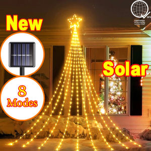 LED Waterproof Solar Waterfall lights 8 Modes Outdoor Garden Light Wedding Christmas Party Festival Decor Lights