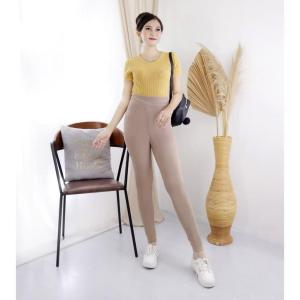 Legging HW Basic Wanita Fit to 80kg / Legging Import Wanita / Legging Polos Wanita