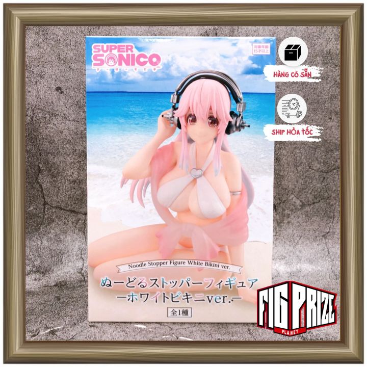 Mô hình Super Sonico White Bikini Version Summer Memories Noodle Stopper - FuRyu