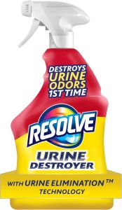 Resolve Urine Destroyer Spray – Pet Stain and Odor Remover Carpet Cleaner Solution for Cat and Dog Urine 32 Fl Oz