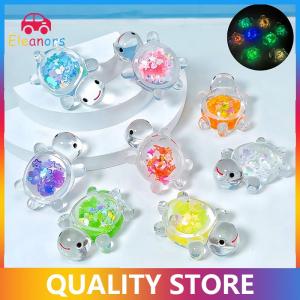 [Eleanor] 1PC Glowing Turtle Garden Fish Tank Miniatures Ornaments Mini Luminous Glitter Turtle Home Decoration Landscaping Crafts