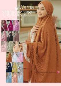 ROCELLA Mukena Dewasa Mewah Elegan Mukena Wanita Muslimah Pakaian Ibadah Baju Muslim Jumbo Mukena Dalanova Turkey Original 100% Mukena Termurah Mukena Adem Bisa COD