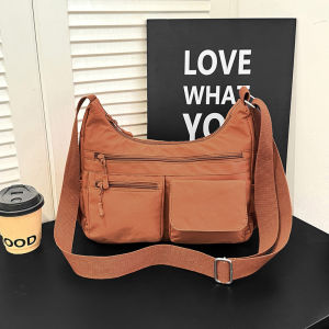 [Candy style] November new womens shoulder bag messenger bag womens multi-pocket zipper cloth light backpack