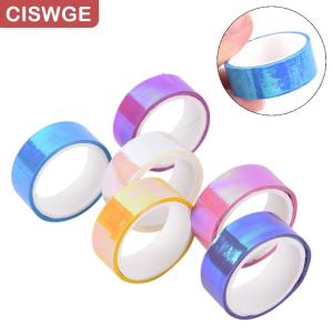 [COD] CISWGE SPORTS 5m Rhythmic Gymnastics Decoration Holographic Prismatic Glitter Tape Hoops Stick