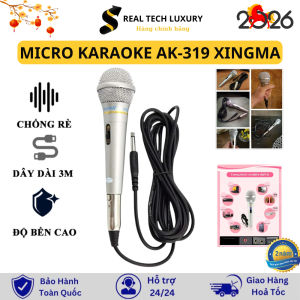Mic karaoke gia đình Xingma AK-319 âm thanh sống động chống tạp âm chân cắm 6.5mm. độ nhạy cao âm thanh tốt không bị rè khi hát to.