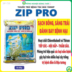 Thuốc Trừ Bệnh TDC MIX 700WP Hiệu ZIP PRO – Sạch Bông Sáng Trái Đánh Bay Bệnh Hại – Công Thức Mới Sức Mạnh X2 (Gói 600g)