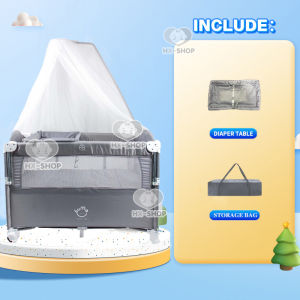 bed For Baby Foldable Portable Liftable beds 2 Level Baby Bed For Toddler With Mosquito Net Newborn Baby