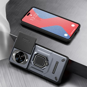 Shockproof Case for Huawei nova 14 14 Pro Slide Camera Protection Metal Ring Stand Phone Back Cover for Huawei nova14Pro