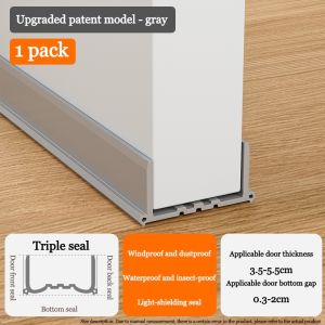 【 In Stock 】New Upgraded PVC Door Bottom Gap Sealing Strip Soundproof Dustproof Plug-in Door Gap Sealing Strip Jalur Pengedap Celah Bawah Pintu门底缝隙密封条
