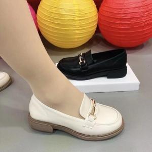 Free Shipping 2026 Shallow Square Heel Non-Slip WomenS Leather Flats Casual Loafers Comfortable