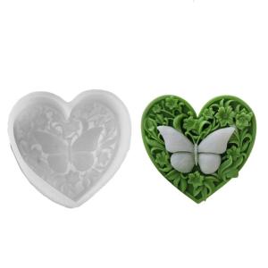 Gypsum Mold Flexible Silicone Mold for Home Decoration Heart Butterfly Aromatherapys Mould Jewelry Supplies