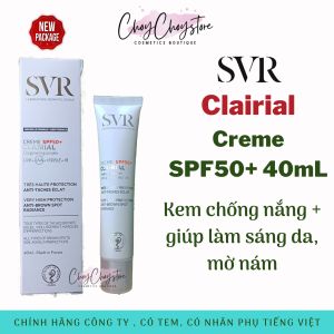 Kem SVR Clairial Creme SPF50+ 50mL Giúp Làm Mờ Vết Nám Và Chống Nắng (Tem Cty)