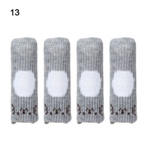 CRUSHES 4Pcs/Set Elastic Non-slip Floor Protector Knitting Protective Case Chair Socks Furniture Legs Sleeves Table Foot Cover