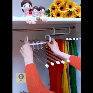 Foldable Magic Pants Rack Rak Seluar