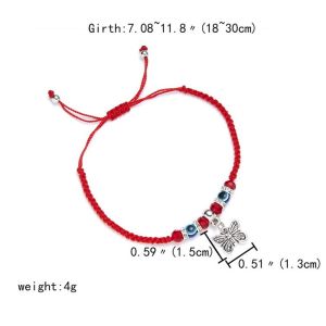 Blessed Evil Eye Bracelet for Women Couple Cleansed Red String Woven Bracelet Adjustable Lucky Charm