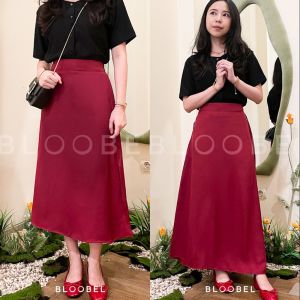 Bloobel - Eve Skirt (ROK022) Rok Pendek Wanita Rok Panjang Wanita Midi Skirt Maxi Skirts Rok Midi Wanita Bawahan Lebaran Idul Fitri Bukber Ramadhan Puasa