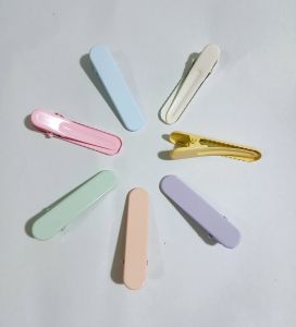 Colorful Color Coated Hair clip Hairclip DIY Cream Glue Art Hairclip Metal Clip Steel Hair Clips