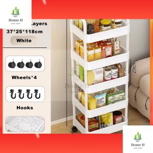 Trolley Cart Moving Rack Kitchen Organizer Trolley Cart Plastic Utility Cart With Wheels