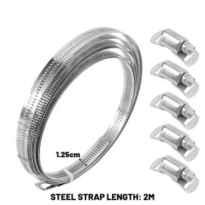 304 Stainless Steel Hose Clamps Strap DIY Sized Screw Band with Fasteners Worm Gear Clip Adjustable Tube Pipe Ducting Hose Clamp