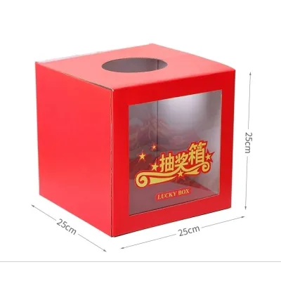🇲🇾Ready Stock现货🇲🇾 25cm Lucky Draw Foldable Paper Box Surprise Box 摇奖惊喜游戏 幸运抽奖盒子 抽奖箱 扭蛋机壳