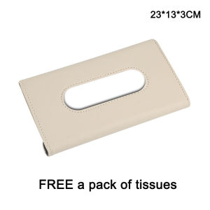 Car Tissue Box Storage New Design Car Tissue Bag with PU Leather Car Organizer Interior Decoration