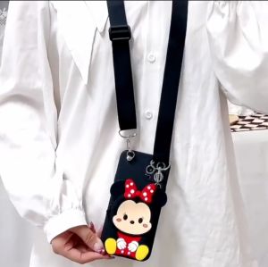 Honor 90 200 Lite X9C X7C X5B X9 X6B X9b X9A X6 X6A X7B X8 X8b X8A X7a 50 70 Smart Magic 6 5 Pro X5 Plus X50 Minnie Wallet Strap Phone Case