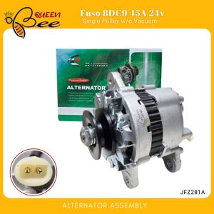 QUEENBEE Fuso 4D30 4D31-T 8DC9 Caterpillar Alternator Assembly 45A 24v Single Pulley without Vacuum JFZ281A