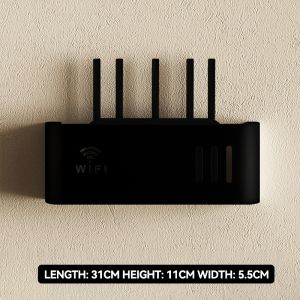 Wall-Mounted Wireless Wifi Storage Box Plug-in Board Blocking Box Plug-in Router Storage Box Household Router Storage Rack