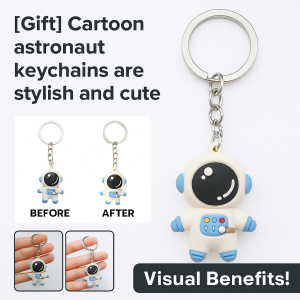 Exquisite cartoon keychain keychain spaceman bag charm car keychain