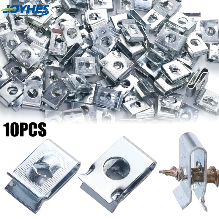 【JOYHES】1030Pcs Car Selftapping Screw Clips Uclamp with Threaded Nut Clips for Auto
