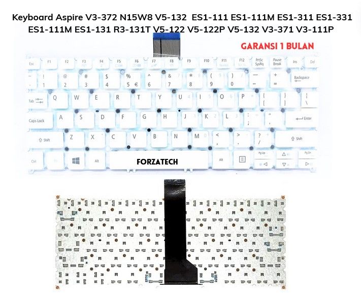 Laptop Keyboard For Acer V5 122 V5-122P V5-132 132P V13 V3-371 E11 E3-112 E3 -111 R3-131 N15W5 LA Latin NSK-R72SW White