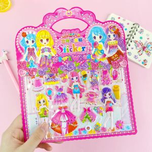 3D Princess Stickers Set Sticker Toys for Kids Girl Cute Cartoon Puffy Stickers Scrap Book