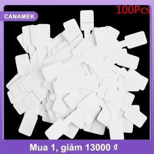 【CANAMEK】 50 100Pcs Blank price tags necklace ring jewelry labels paper stickers