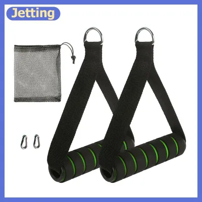 Jetting D-Ring Metal Gym Handles Grip Workout Heavy Duty Cable Machine Handle With Hook For Home Resistance Bands Fitness Accessories