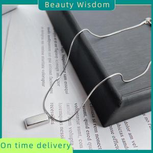 Beauty Wisdom Creative Men Necklace Cool Geometric Necklace Titanium Clavicle Chain Boyfriend Gift Color Bricks Punk Couple Necklace