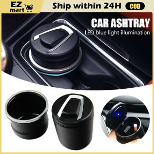 Portable Car LED Ashtray Universal Auto Car Ashtray for Car Truck LED Ash Cylinder Cup Holder Car Interior Decor