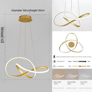 LED floodlight ribbon ceiling light Modern design three color pendant light Nordic drop light Restaurant light Restaurant chandelier Nordic modern simple restaurant hotel art bar light