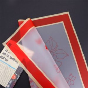 20 LEMBAR Kertas Bunga List Gold Flower Wrapping Cellophane Paper Buket 6270