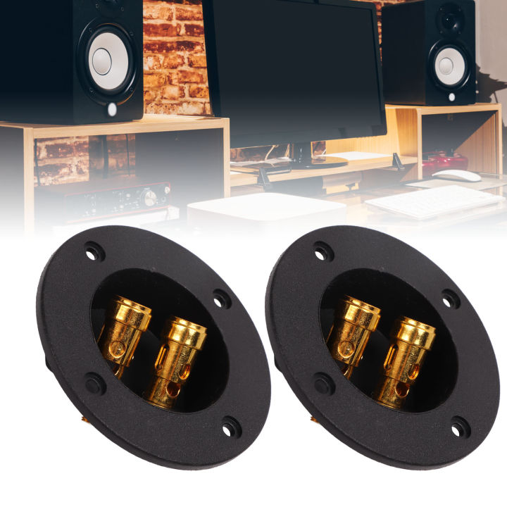 Subwoofer Box Terminal, Zinc Alloy 2 Way Speaker Box 5Pcs Double