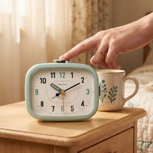 REGISTR Self-discipline Silent Alarm Clock Plastic Portable Time Planning Clock Simple Time Management Tabletop Clock Students