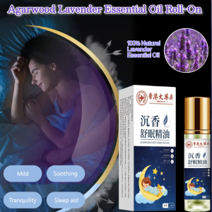 Agarwood Lavender Essential Oil Roll-On Peaceful Sleep Oil 100% Natural Lavender Improve Sleep Quality