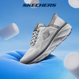 Skechers สเก็ตเชอร์ส รองเท้าผู้ชาย Men Slip-Ins Rezinate Shoes - 232446-GYCC Air-Cooled Memory Foam Heel Pillow Relaxed Fit Slip-Ins Vegan