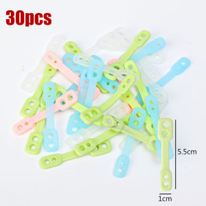 30/70PCS Multifunctional 4-Hole Clothes Drying Rack Windproof Fixed Buckle Silicone Non-slip Indoor and Outdoor Universal Clothes Drying Rod Windproof Buckle Home Accessories