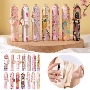 DYJKOUG spray bottle perfumebottle travelemptybottleset Mini 5ml Perfume Bottle Cartoon pendant Empty Refillable Perfume Bottle Daily Use Colorful Printing Empty Cosmetic Containers Women