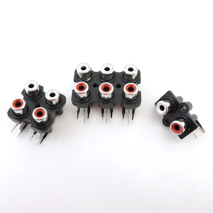 Unique BargainsPCB Mount Stereo Audio Video Jack AV Socket 4 Position RCA Female Connector Unique BargainsPCB Mount Stereo Audio Video Jack AV Socket 4 Position RCA Female Connector