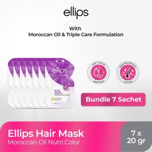 Ellips Hair Mask Bundling 7 Sachet Mix - Moroccan Oil  & Pro Keratin - 7 x 20 g
